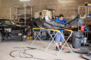 Fort Worth Auto Body Repair- action photo- fender